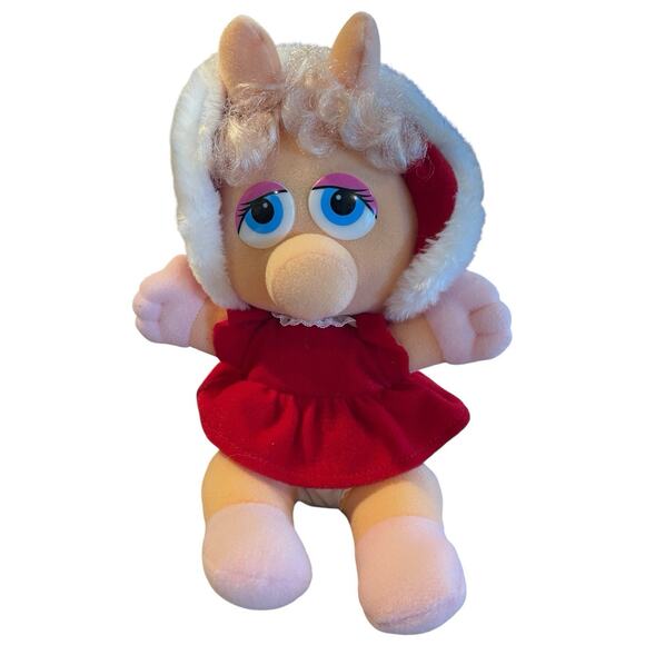 Baby Miss Piggy Plush Muppet Jim Henson Holiday Vintage 1987 - Picture 1 of 3